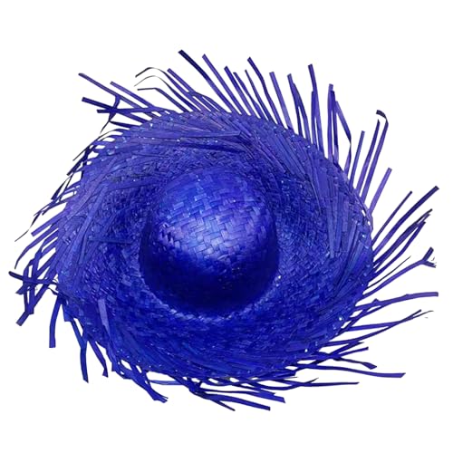 Mexicanos Sombrero-Hut, handgefertigter Strohhut, hawaiianische Stile, Verkleidungsrequisiten, Strohhut mit zerrissener Krempe Mexicanos Sombrero-Hut, handgefertigter Strohhut, hawaiianische Stile, Verkleidungsrequisiten, Strohhut mit zerrissener Krempe von AOYUDJ