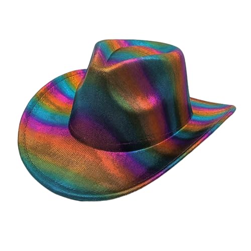 Verträumter Cowboyhut, Western-Cowgirl-Hut für Damen, Mädchen, Foto-Requisiten, Regenbogen für Nachtclub, Tanz, Urlaub Verträumter Cowboyhut, Western-Cowgirl-Hut für Damen, Mädchen, Foto-Requisiten, Regenbogen für Nachtclub, Tanz, Urlaub von AOYUDJ