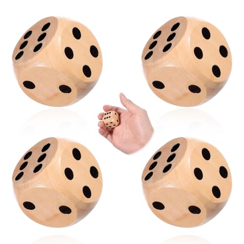 AOZUO 4 Stück 30mm Würfel Groß Holzwürfel, Spielwürfel Kniffel Würfelspiel Große Würfel Holz Set Natur Holz Würfelspiel Kniffel Holzwürfel for Unterricht BrettspieleKartenspiel Partyspiele Ubehör AOZUO 4 Stück 30mm Würfel Groß Holzwürfel, Spielwürfel Kniffel Würfelspiel Große Würfel Holz Set Natur Holz Würfelspiel Kniffel Holzwürfel for Unterricht BrettspieleKartenspiel Partyspiele Ubehör von AOZUO