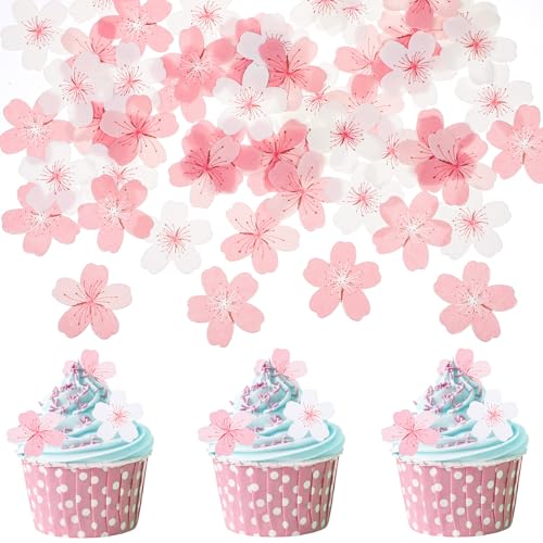 AOZUO 60 Stück Essbare Blüten Cupcake Topper, Kirschblüte Esspapier Tortendeko Cupcake Kuchendekoration für Geburtstage, Weihnachten, Feiertage, Partys, Hochzeitstorten, Dekorationszubehör AOZUO 60 Stück Essbare Blüten Cupcake Topper, Kirschblüte Esspapier Tortendeko Cupcake Kuchendekoration für Geburtstage, Weihnachten, Feiertage, Partys, Hochzeitstorten, Dekorationszubehör von AOZUO