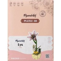 FiguredArt AL106 - Lilie, 3D Puzzle, Holz, 51 Teile, Höhe: 22,5 cm von AP COMMERCE