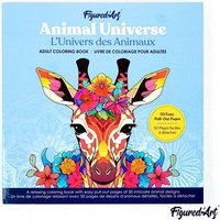 FiguredArt CB-AU01 - Malbuch für Erwachsene, Tieruniversum, 50 Seiten, 21x21cm von AP COMMERCE