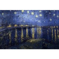 FiguredArt DP-630-Y - Diamond Painting, Van GoghSternennacht über der Rhone, Leinwand-Keilrahmen 40x50cm, Diamond Painting Set von AP COMMERCE