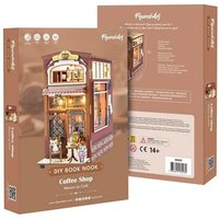 FiguredArt M2411 - DIY Book Nook, Coffee Shop, Kaffeehaus, Puzzle, 62 Teile, Miniatur-Diorama von AP COMMERCE