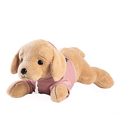 APANSHJY 38-78cm Golden Retriever Plüsch Spielzeug Stofftier Welpen Puppe Labrador Hund Kissen Geschenke for Kinder Mädchen Baby Zimmer Dekoration Über(Color:Pinkcloth,Size:About78cm) von APANSHJY