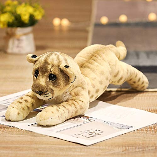 APANSHJY 39-58 cm Simulation Löwe Tiger Leopard Plüsch Spielzeug Wohnkultur Gefüllte süße Tiere Puppen echt wie Kissen for Kinder Jungen Geschenk(Color:Lion,Size:58cm) von APANSHJY