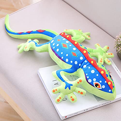 APANSHJY 55-120cm Gecko Plüsch Spielzeug Stofftier Chamäleon Eidechse Spielzeug Kissen Puppe Geschenk Kinder Weihnachten Kreatives Geschenk(Color:Blue-Green,Size:80cm) von APANSHJY
