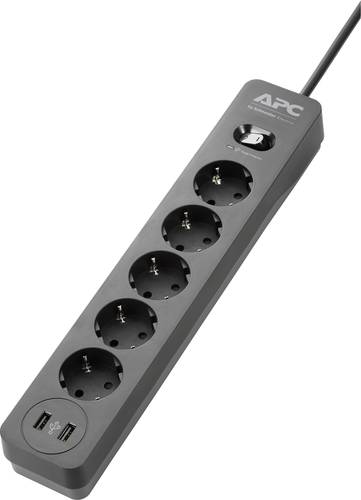 APC PME5U2B-GR Überspannungsschutz-Steckdosenleiste Schwarz Schutzkontakt 1St. von APC