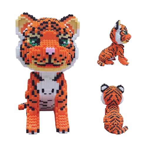 APENGBAOL Creator Tiger Bauset, Mikro-Bausteine für Jungen im Alter von 8–12 Jahren, Katzen-Bausteine für Kinder, Jungen und Mädchen ab 8 Jahren (6488 Teile) von APENGBAOL