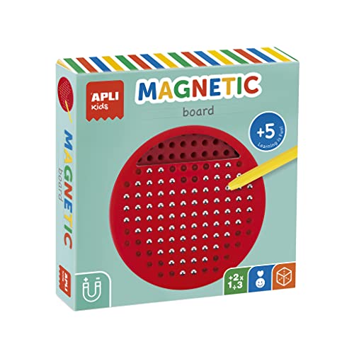 APLI Kids 19088-Magnetische Lerntafel, magnetisch, Durchmesser 141 x 25 mm, inkl. Magnetstift und Beispielkarten (19088) von APLI Kids