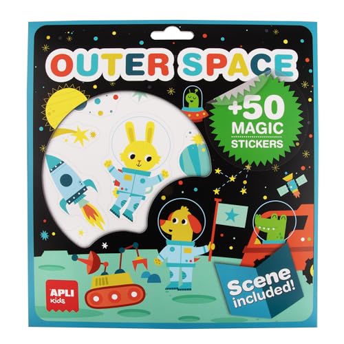 APLI Kids 19376 - Set mit entfernbaren Aufklebern mit Bühne für Kinder ab 3 Jahren, Thema Weltraum APLI Kids 19376 - Set mit entfernbaren Aufklebern mit Bühne für Kinder ab 3 Jahren, Thema Weltraum von APLI Kids