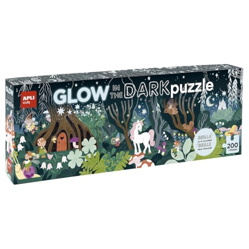 APLI Kids - 200-teiliges Puzzle, leuchtet im Dunkeln, Mehrfarbig (19692) von APLI Kids