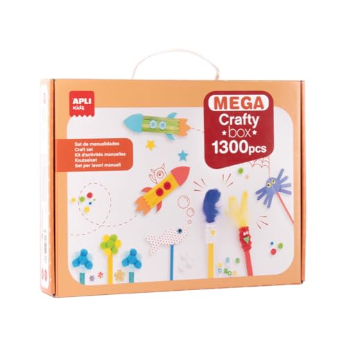 APLI Kids 20122 Mega Crafty Box, Bastelset, 1300 Teile, verschiedene Materialien für DIY-Aktivitäten für Kinder APLI Kids 20122 Mega Crafty Box, Bastelset, 1300 Teile, verschiedene Materialien für DIY-Aktivitäten für Kinder von APLI Kids