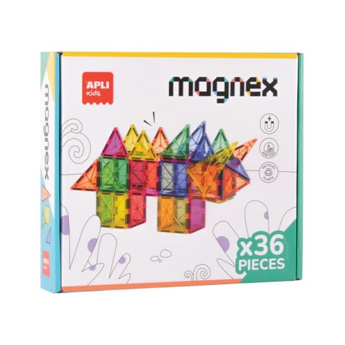 APLI Kids 20136 Magnex Magnetisches Konstruktionsset, 36-teilig, 3D-Set für Kinder, 3+ | Bunte magnetische geometrische Spielsteine | Lernspielzeug für Kreativität und kognitive Entwicklung APLI Kids 20136 Magnex Magnetisches Konstruktionsset, 36-teilig, 3D-Set für Kinder, 3+ | Bunte magnetische geometrische Spielsteine | Lernspielzeug für Kreativität und kognitive Entwicklung von APLI Kids