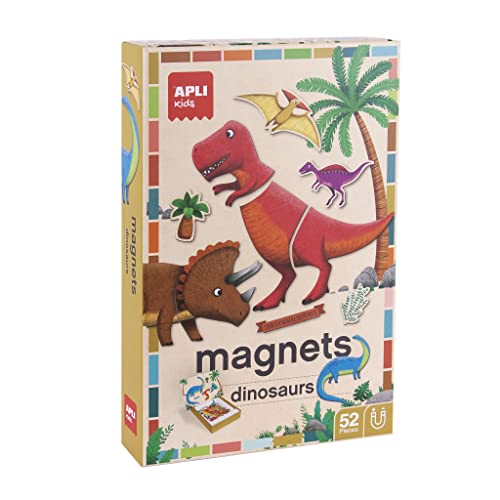 APLI Kids 19233 Dinosaures Dinosaurier-Magnetspiel, Mehrfarbig von APLI Kids