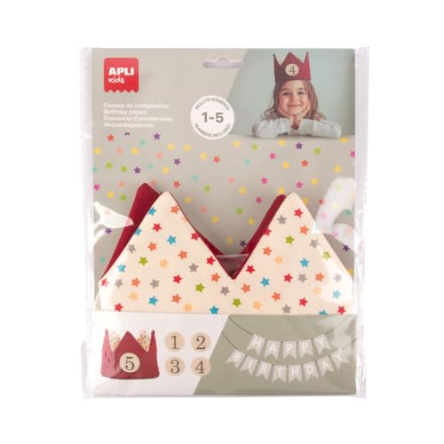 APLI Kids Rote Stoffkranz, verstellbar, Farbe (20126) von APLI Kids