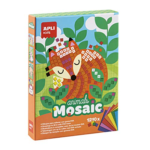 APLI apli14289 Tiere Eva Schaumstoff Mosaik Box Kit (2-teilig) von APLI Kids