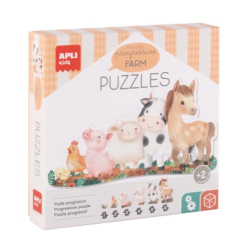 Apli Kids 20123 – Mein erster Bauernhof, progressives Puzzle für Kinder ab 2 Jahren, Lernspiel, Bauernhoftiere, 6 Puzzles, 21 große Teile. Apli Kids 20123 – Mein erster Bauernhof, progressives Puzzle für Kinder ab 2 Jahren, Lernspiel, Bauernhoftiere, 6 Puzzles, 21 große Teile. von APLI Kids
