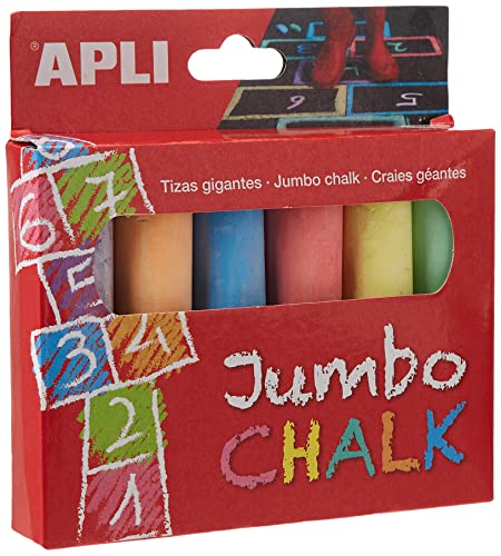 APLI 014367 Riesige Kreide, Mehrfarbig, 6 Stück APLI 014367 Riesige Kreide, Mehrfarbig, 6 Stück von APLI