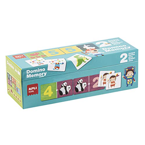 Apli Europe Apli14116 Domino und Memory Animales Spiel für Kinder, bunt von APLI Kids