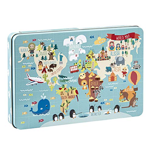 APLI apli14550 World Map Design von Martina Hogan Puzzle (24) von APLI Kids