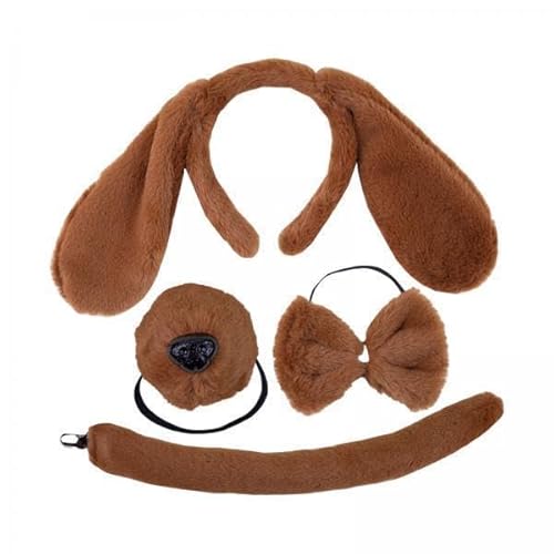 APLVFFZH 2 X Welpen Hundeohren Und Schwanz Kopfschmuck mit Schleife Und Nase, Künstlicher Welpen Hunde Haarreifen, Plüschohren, Haarspange für Tanzparty Requis APLVFFZH 2 X Welpen Hundeohren Und Schwanz Kopfschmuck mit Schleife Und Nase, Künstlicher Welpen Hunde Haarreifen, Plüschohren, Haarspange für Tanzparty Requis von APLVFFZH