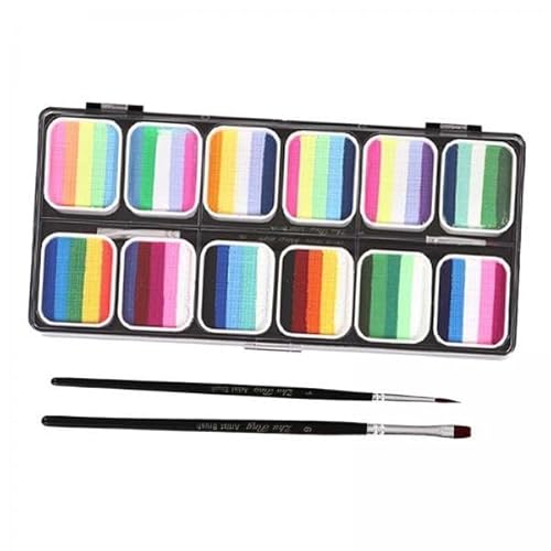 APLVFFZH 2X Gesichts Und Körperbemalungspalette, Buntes Make Up, Malzubehör, Gesichtsbemalungspigmente APLVFFZH 2X Gesichts Und Körperbemalungspalette, Buntes Make Up, Malzubehör, Gesichtsbemalungspigmente von APLVFFZH