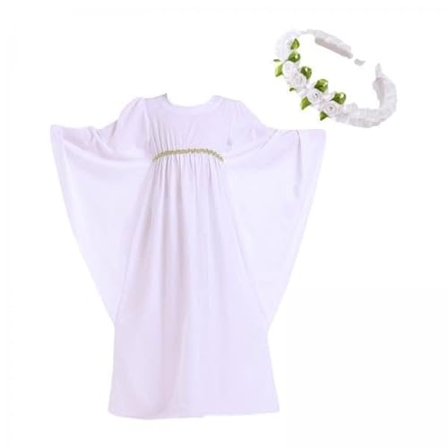 APLVFFZH 2x Engelskleid, Prinzessinnenkleid für Kinder, Rollenspiel Engelskostüm für Mädchen, Weiß von APLVFFZH