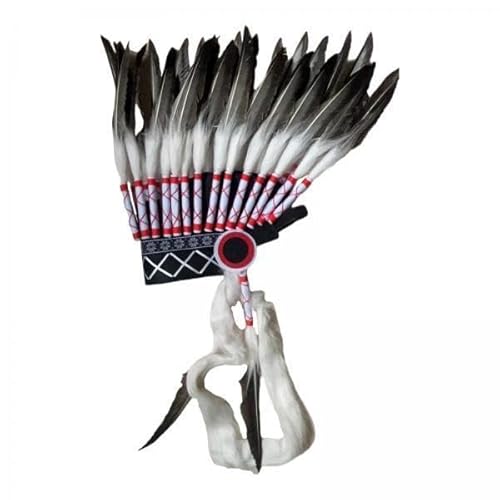 APLVFFZH 2x Indianer Kopfschmuck mit Federn, Amerikanischer Häuptling, Indianerhut für Tanzshow, Maskerade von APLVFFZH