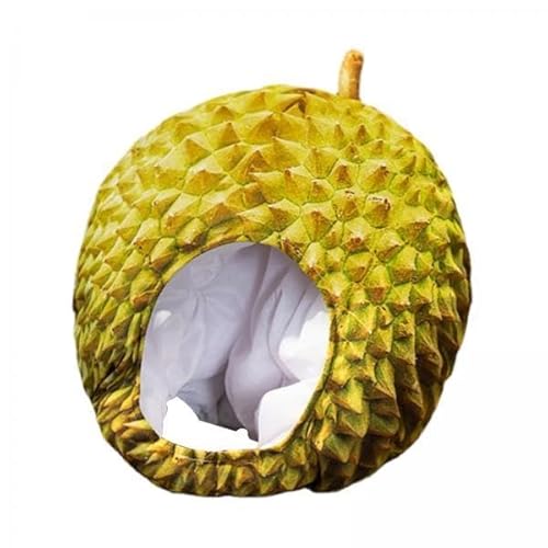 APLVFFZH 2x Niedliche Plüschmütze, Weiche Plüschmütze, Mütze, Plüsch Wintermütze, Cartoon Obstmütze, Durian Plüsch Obstmütze von APLVFFZH