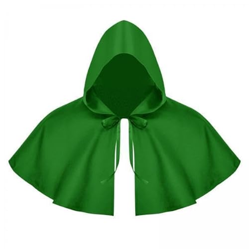 APLVFFZH 3xHalloween Cloak Witch Cape Cosplay Party Gothic Shawl Requisiten Mittelalterlicher Kapuze Hut für Kostüme Bühnenbühne Performance von APLVFFZH