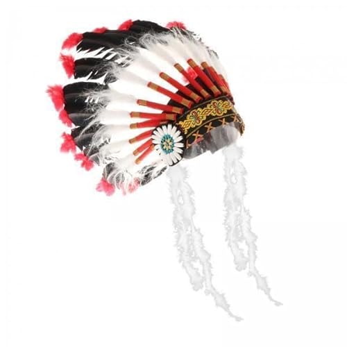 APLVFFZH 4x Federkopfschmuck Stirnband American Chief Indian Native Hat Kopfbedeckung für Tanzshow von APLVFFZH