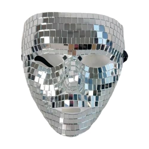 APLVFFZH Discokugel-Maske, Maskenspiegel-Maske, Festival-Maskenmaske, Gesichtsbedeckung für Partys APLVFFZH Discokugel-Maske, Maskenspiegel-Maske, Festival-Maskenmaske, Gesichtsbedeckung für Partys von APLVFFZH