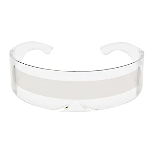 APLVFFZH Futuristische Sonnenbrille Kunststoffbrille Monoblock Visor Partybrille Spiegelglas Einteilig für Erwachsene Kinder Cosplay Geburtstag Fotoshooting von APLVFFZH
