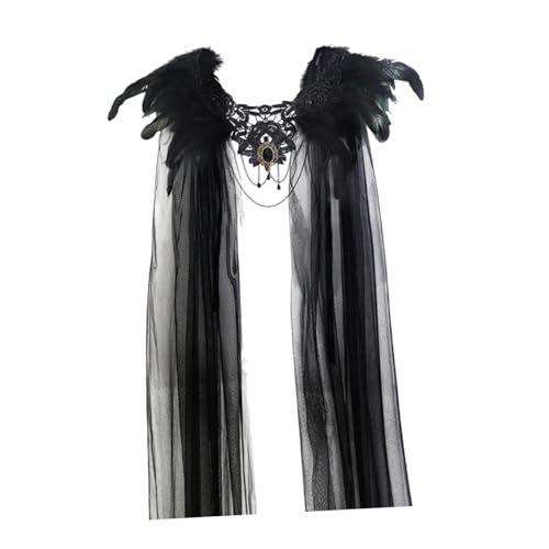 APLVFFZH Gothic Umhang mit Tüllrock für Dekor Schwarzes Bühnenkostüm APLVFFZH Gothic Umhang mit Tüllrock für Dekor Schwarzes Bühnenkostüm von APLVFFZH