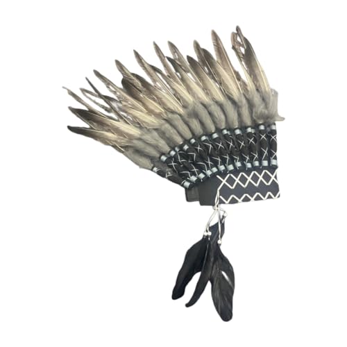 APLVFFZH Häuptling Indianerhut Künstliche Feder Kopfschmuck Dekorative für Kostüm Tanz APLVFFZH Häuptling Indianerhut Künstliche Feder Kopfschmuck Dekorative für Kostüm Tanz von APLVFFZH