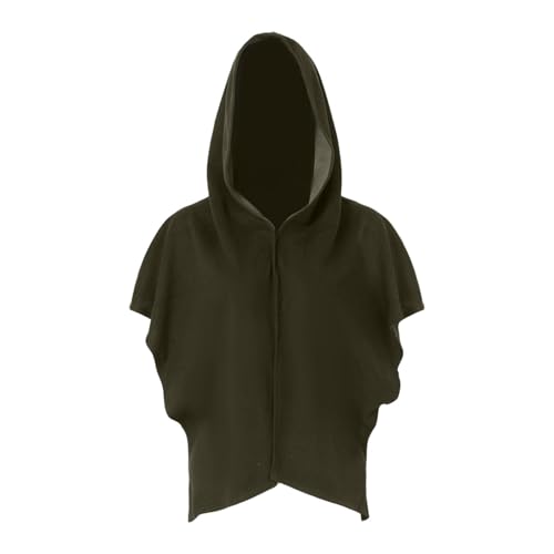 APLVFFZH Halloween Umhang Cape Cosplay Kostüm Zubehör Party Mittelalter Kapuzenumhang Hut, Dunkelgrün APLVFFZH Halloween Umhang Cape Cosplay Kostüm Zubehör Party Mittelalter Kapuzenumhang Hut, Dunkelgrün von APLVFFZH