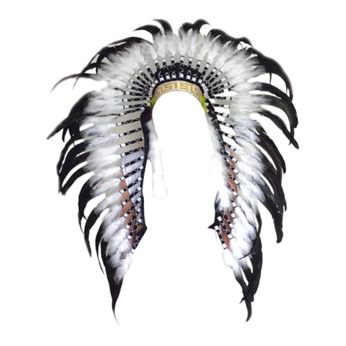 APLVFFZH Indianer-Kopfschmuck, Federkopfschmuck für Festivals, Kostümpartys von APLVFFZH