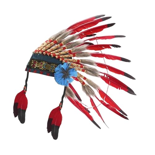 APLVFFZH Indianer Kopfschmuck, Masken Kopfschmuck für Männer Und Frauen von APLVFFZH