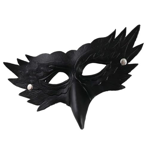 APLVFFZH Maskerade-Maske, Maske, halbe Gesichtsmaske, Kostüm für Kostüm, Bühne, Halloween, Schwarz von APLVFFZH