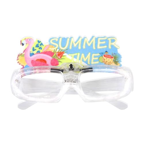 APLVFFZH Partybrille Blinkbrille für Sommer, Halloween, Kostüme, Flamingo, 9.5 cm x 15.5 cm von APLVFFZH