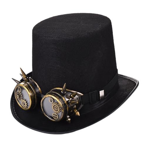 APLVFFZH Steampunk Zylinder für Herren Und Damen, Punk Retro Fedora für Performance, Cosplay, Abschlussball APLVFFZH Steampunk Zylinder für Herren Und Damen, Punk Retro Fedora für Performance, Cosplay, Abschlussball von APLVFFZH