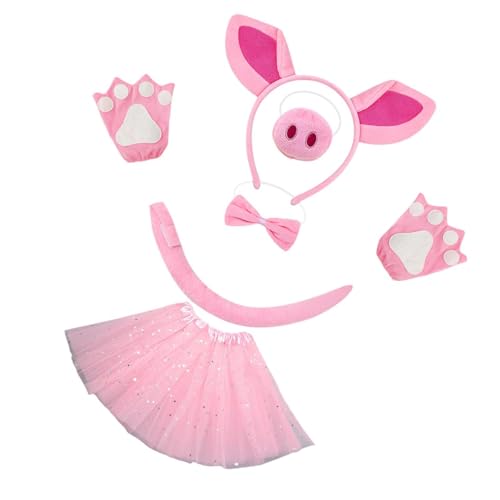 APLVFFZH Tierisches Schweine-Kostüm-Tutu für Bühnenshows, Partys mit Tiermotiven, Rosa Sternrock APLVFFZH Tierisches Schweine-Kostüm-Tutu für Bühnenshows, Partys mit Tiermotiven, Rosa Sternrock von APLVFFZH