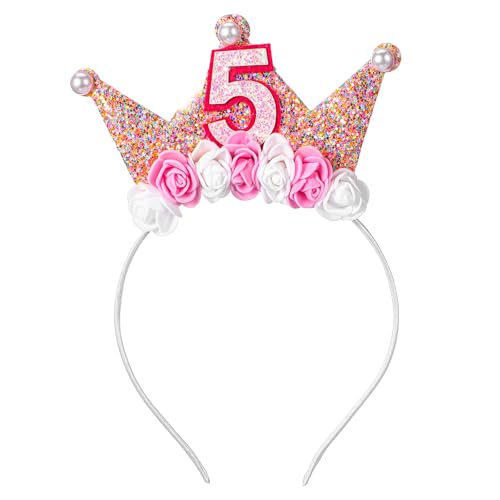 APLZGMG Kleinkind Mädchen Geburtstag Krone Stirnband 2. bis 6. Blume Prinzessin Tiara Krone Glitzer Haarband für Geburtstag Mädchen APLZGMG Kleinkind Mädchen Geburtstag Krone Stirnband 2. bis 6. Blume Prinzessin Tiara Krone Glitzer Haarband für Geburtstag Mädchen von APLZGMG