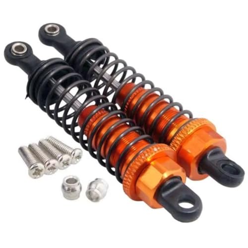 APMXQWIL Rc Upgrade StoßDäMp Kompatibel Mit Himoto M602 E18XBL 1/18 Rc Auto Upgrade Modifikation Zubehör Teile Alaun Stoßdämpfer 60mm(Orange) von APMXQWIL