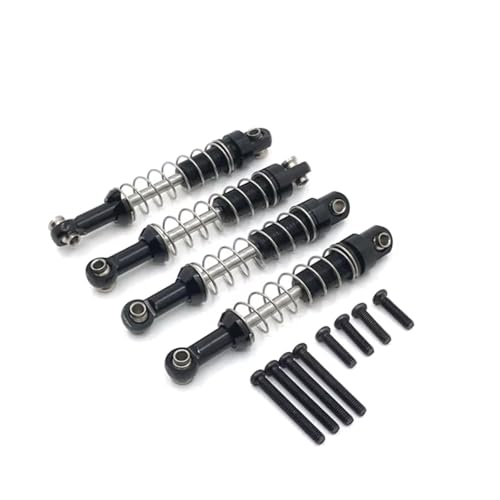 APMXQWIL Rc Upgrade StoßDäMp Kompatibel Mit MN D90 D91 D96 Für MN98 99S Für WPL C14 C24 B14 B24 1/12 RC-Autoteile Zubehör 4 STÜCKE Außen Für Federstoßdämpfer(Black) von APMXQWIL