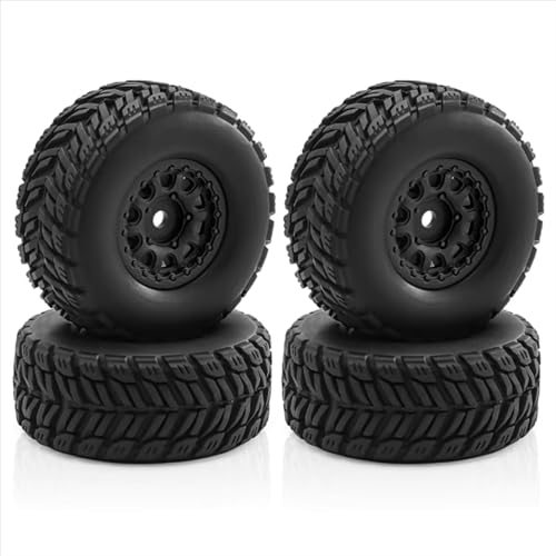 Kompatibel Mit ARRMA Für Mojave Für GROM 1/14 RC-Auto-Upgrade-Teile Ersatzzubehör WOWFU-4Pcs Räder Felgen Mit Reifen RC-Reifen(Black) von APMXQWIL