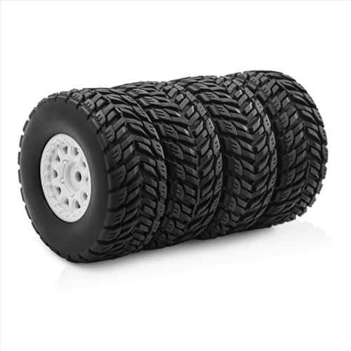 Kompatibel Mit ARRMA Für Mojave Für GROM 1/14 RC-Auto-Upgrade-Teile Ersatzzubehör WOWFU-4Pcs Räder Felgen Mit Reifen RC-Reifen(White) von APMXQWIL