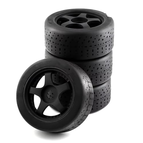 Kompatibel Mit Arrma Für Infraction Für Felony Für Limitless 1/7 RC-Auto-Upgrade-Teile 5-Speichen 100 X 42 Mm 42/100 Reifen 17 Mm Radsechskant RC-Reifen(Black) von APMXQWIL