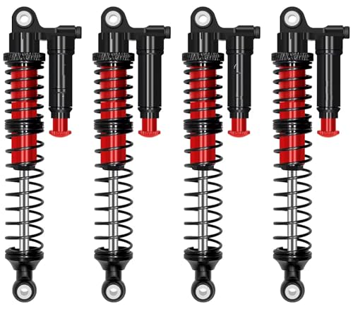 Kompatibel Mit Axial Für SCX10 Für TRX4 Für TRX6 D90 1/10 RC Crawler Car Upgrade-Teile 100 Mm Verstellbarer Huckepack-Stoßdämpfer RC Stoßdämpfer(Red) von APMXQWIL